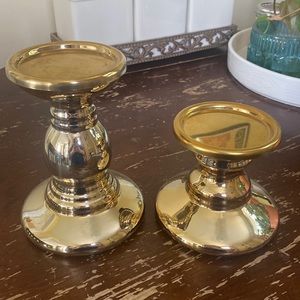 Two Gold Ikea Candleholders